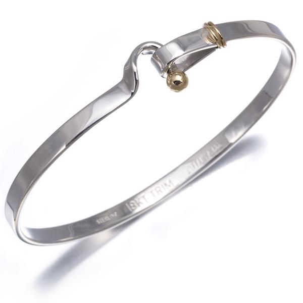 【Tiffany&Co.】シルバー&14Kバングル TIFFANY&Co.（ティファニー） ブレスレット フック＆アイ バングル