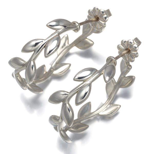TIFFANY&Co.（ティファニー） ピアス オリーブリーフ フープ シルバー