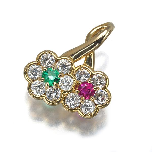 アンブローズ ペンダントトップ ダイヤ ダイヤモンド 0.58ct ルビー 0.13ct エメラルド K18YG BLJ/GENJ 限界値下げ品 |  | 05