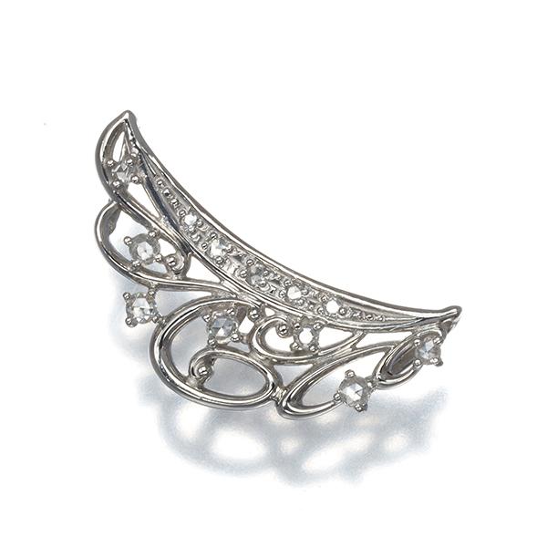 ローズカットダイヤ ダイヤモンド 0.10ct ペンダントトップ Pt900 GENJ