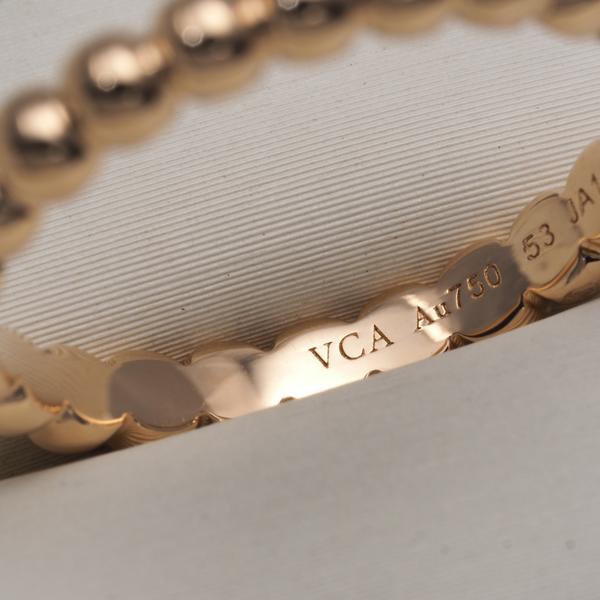 ヴァンクリーフ&アーペル リング ペルレ ミディアム 53号 K18PG 保証書