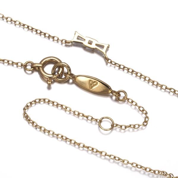 AHKAH（アーカー） ネックレス ダイヤ ダイヤモンド 0.08ct リボン