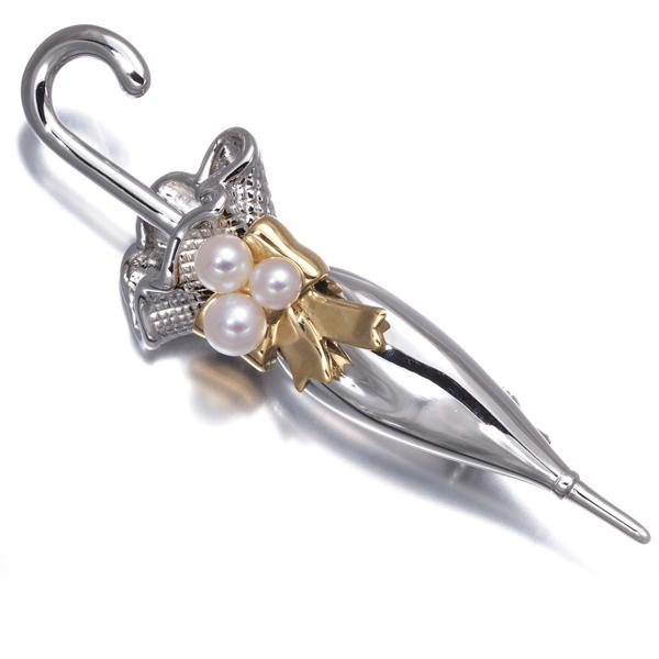 ❣️美品❣️MIKIMOTO ミキモト シルバー　ベビーパール　ブローチ MIKIMOTO（ミキモト） ブローチ ベビーパール 真珠 3.4-4.0mm 傘