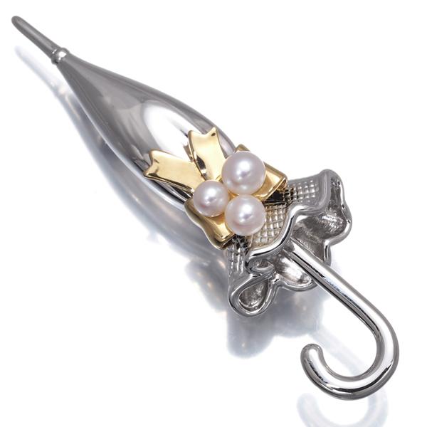 【美品】 MIKIMOTO ミキモト ベビーパールブローチ MIKIMOTO（ミキモト） ブローチ ベビーパール 真珠 3.4-4.0mm 傘