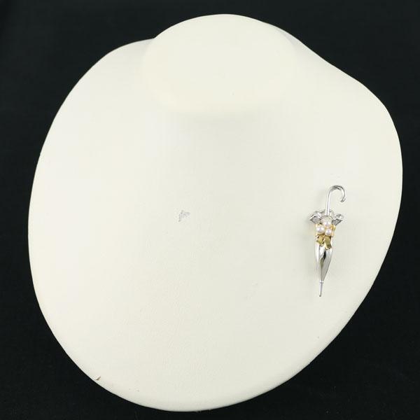 MIKIMOTO（ミキモト） ブローチ ベビーパール 真珠 3.4-4.0mm 傘