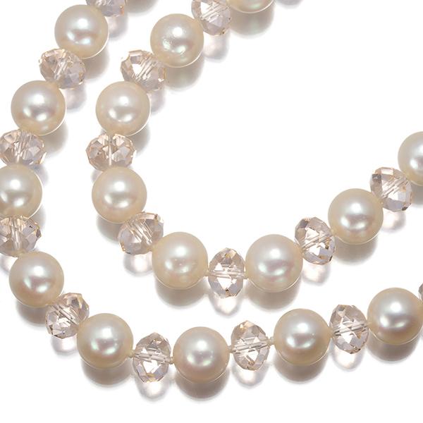 TASAKI（タサキ） ネックレス パール 真珠 6.5-6.8mm クリスタル 