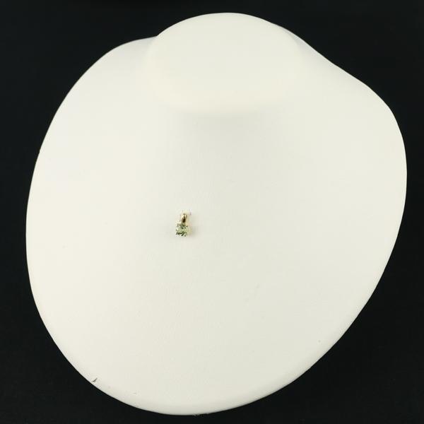GSTV ペンダントトップ グリーンクォーツ 0.70ct 一粒 K18YG BLJ/GENJ
