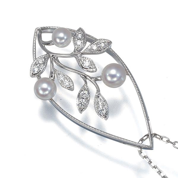 MIKIMOTO（ミキモト） ネックレス ベビーパール 真珠 3.8-4.6mm ダイヤ 