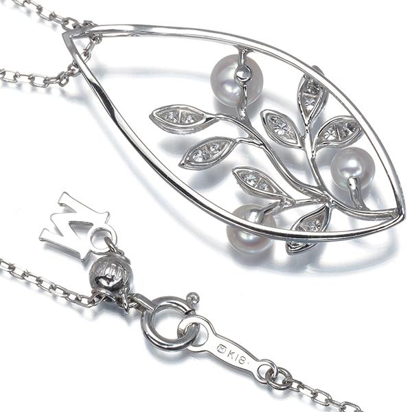 MIKIMOTO（ミキモト） ネックレス ベビーパール 真珠 3.8-4.6mm ダイヤ 