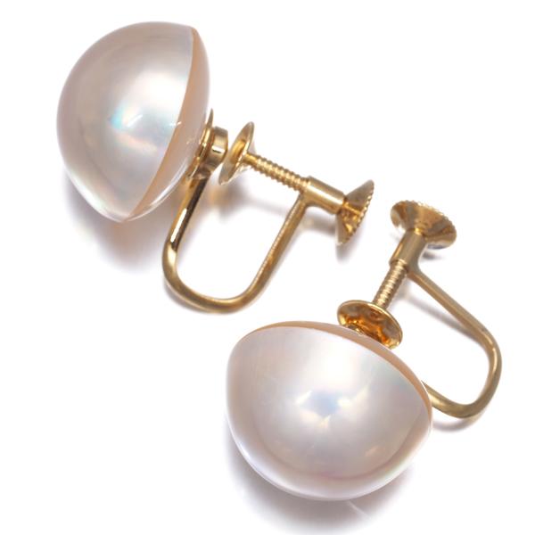 TASAKI（タサキ） イヤリング マベ真珠 13.7mm K18YG BLJ : グリーバー 