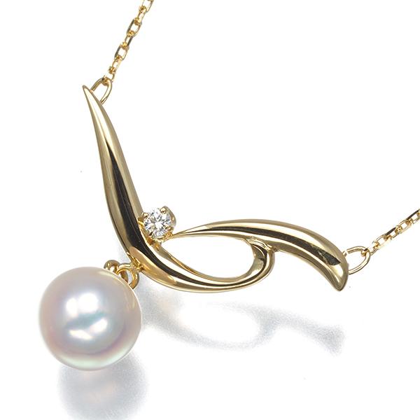 MIKIMOTO（ミキモト） ネックレス パール 真珠 7.2mm ダイヤ 