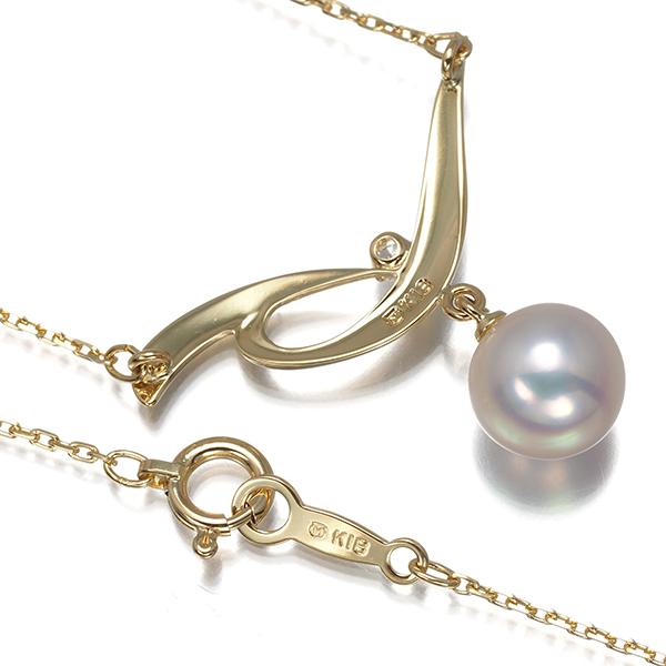 MIKIMOTO（ミキモト） ネックレス パール 真珠 7.2mm ダイヤ 