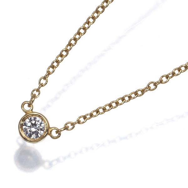 ティファニー バイザヤード ネックレス 0.08ct相当 K18YG TIFFANY&Co.（ティファニー） ネックレス ダイヤ ダイヤモンド 0.08ct
