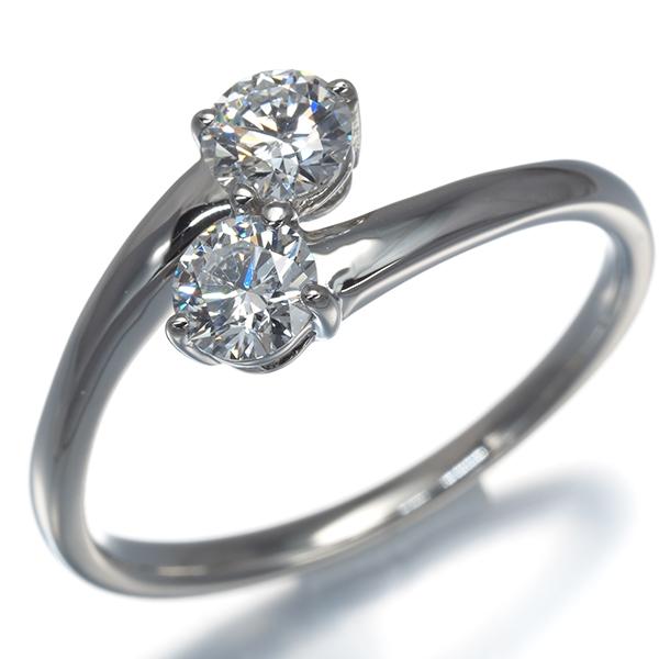 GSTV リング ダイヤ ダイヤモンド 0.33ct/0.31ct 2P 16号 Pt950 指輪 【中古】BLJ/GENJ |  | 01