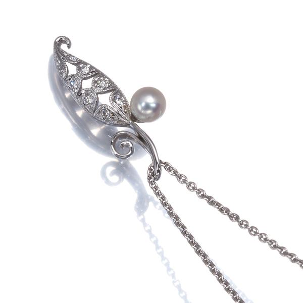 MIKIMOTO（ミキモト） ネックレス ベビーパール 真珠 4.5mm ダイヤ 