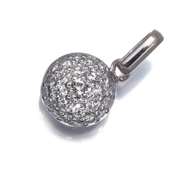 ダイヤ ダイヤモンド 0.56ct パヴェ ラウンド ペンダントトップ Pt900