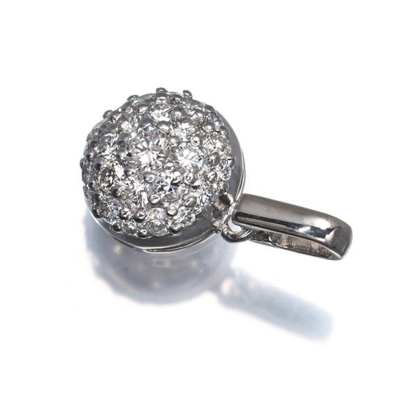 ダイヤ ダイヤモンド 0.56ct パヴェ ラウンド ペンダントトップ Pt900