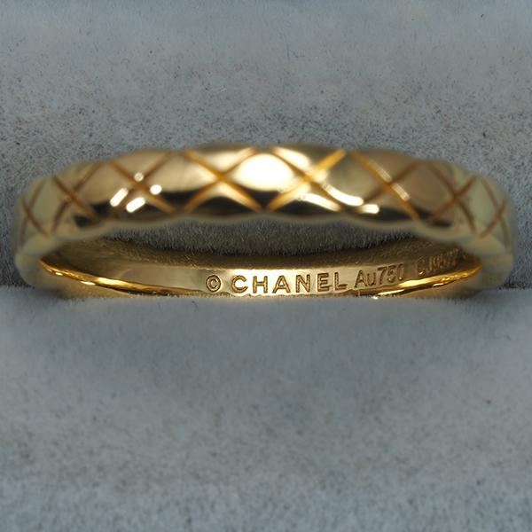 CHANEL ココクラッシュ　#54 CHANEL（シャネル） リング ココクラッシュ ミニ 54号 K18YG 指輪 BLJ