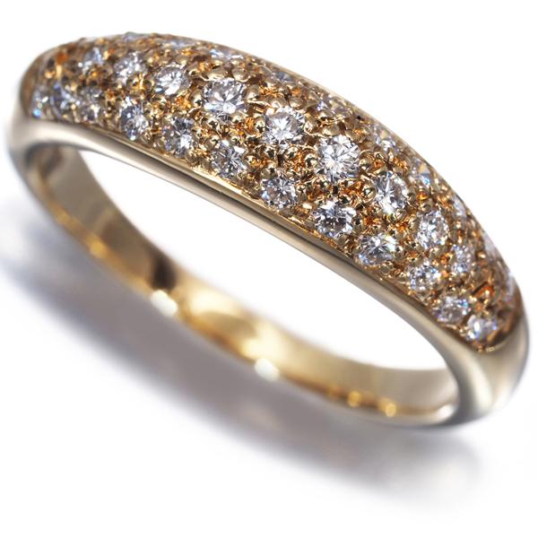 1861 タサキパールダイヤリングK18YGイエローゴールド10号8.3mm TASAKI（タサキ） リング ダイヤ ダイヤモンド 0.43ct パヴェ 13号