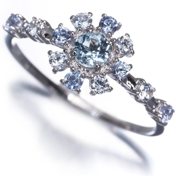 の*様 k10 wg サマンサティアラ　波形デザインリング Samantha Tiara（サマンサティアラ） リング アクアマリン アナと雪の