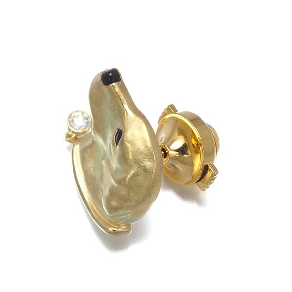 ギメル ブローチ サファイア 0.220ct ダイヤ ダイヤモンド 0.068ct