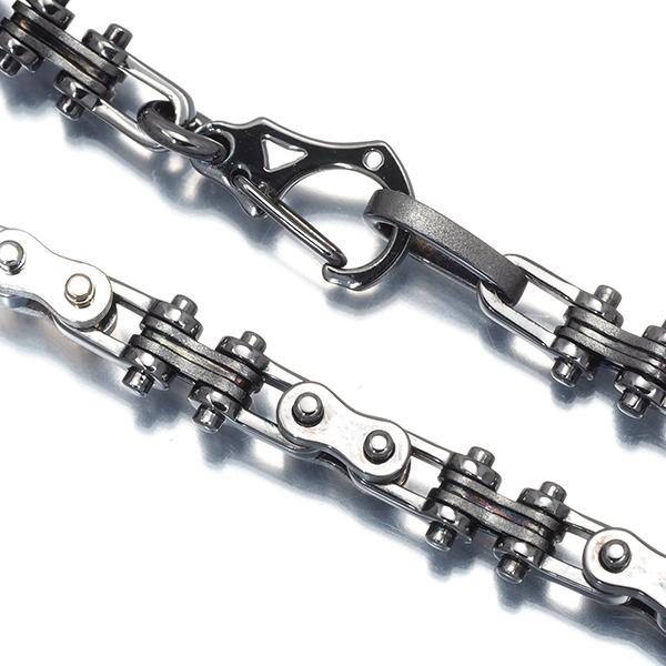 イーノス ブレスレット チェーン K18WG/シルバー 925/ブラック 