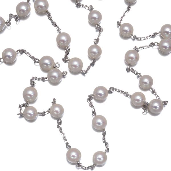 ミキモト　パール　シルバーペンダント　50cm MIKIMOTO（ミキモト） ネックレス パール 真珠 5.0-5.3mm ステーション