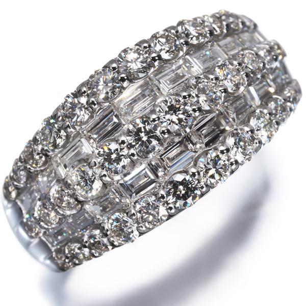 ダイヤ ダイヤモンド 1.50ct 2種カット リング Pt900 指輪 GENJ 
