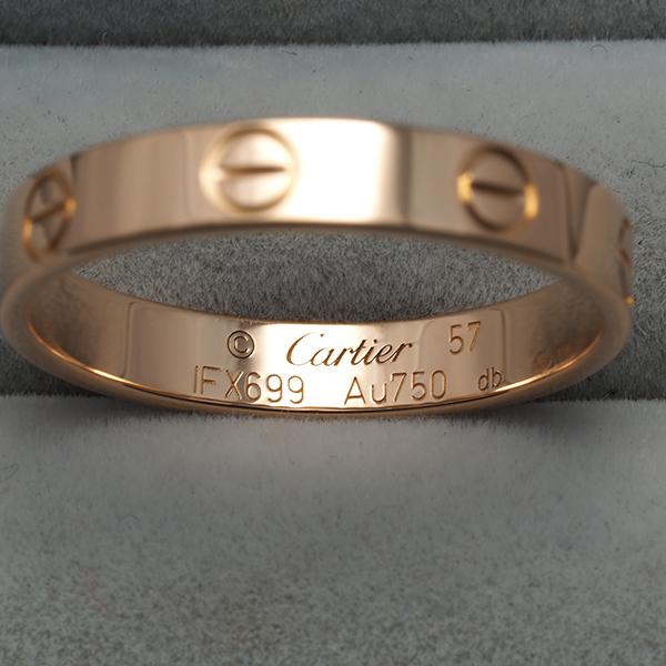 Cartier（カルティエ） ミニラブ リング SM 57号 K18PG 指輪 BLJ