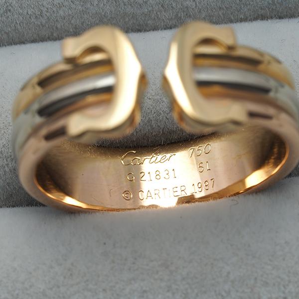 Cartier（カルティエ） リング 2C ドゥーブルC C2 スリーカラー SM 51