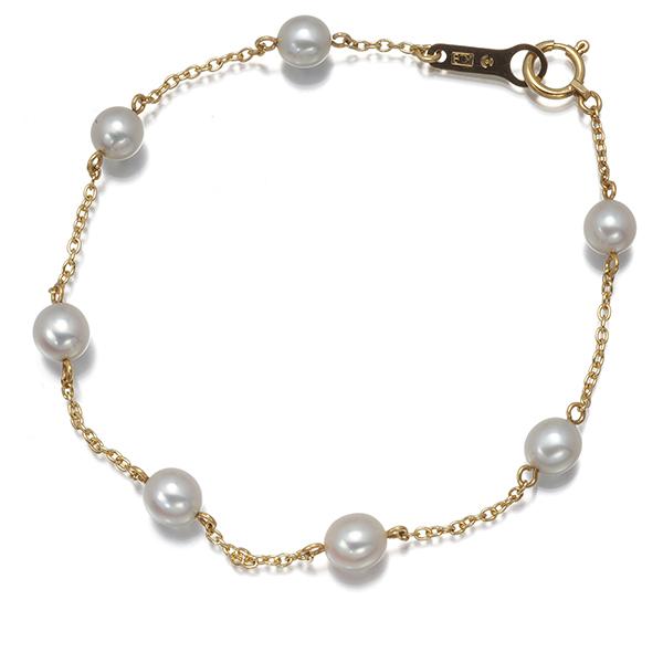 TASAKI（タサキ） ブレスレット パール 真珠 5.0mm ステーション K18YG