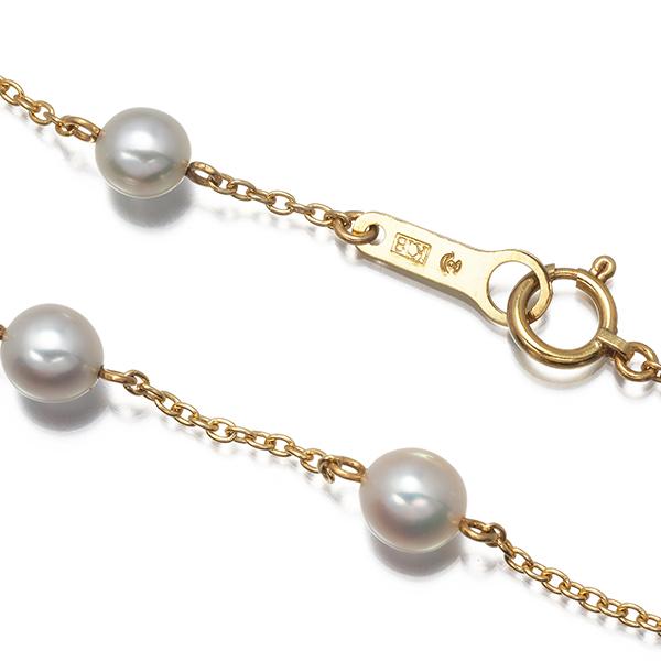 TASAKI（タサキ） ブレスレット パール 真珠 5.0mm ステーション K18YG