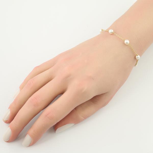 TASAKI（タサキ） ブレスレット パール 真珠 5.0mm ステーション K18YG