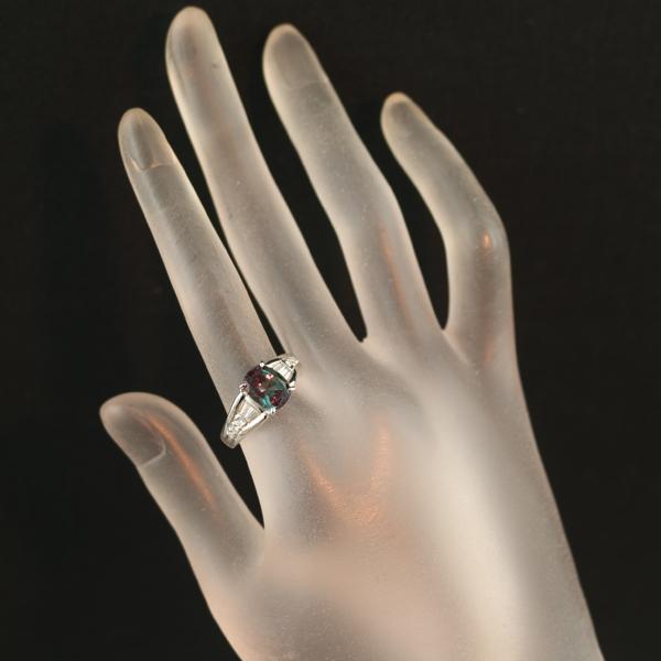 クレサンベール リング 再結晶アレキサンドライト 2.31ct ダイヤ ダイヤモンド 0.24ct 15号 Pt950 鑑/保 指輪 BLJ/GENJ | KYOCERA | 07