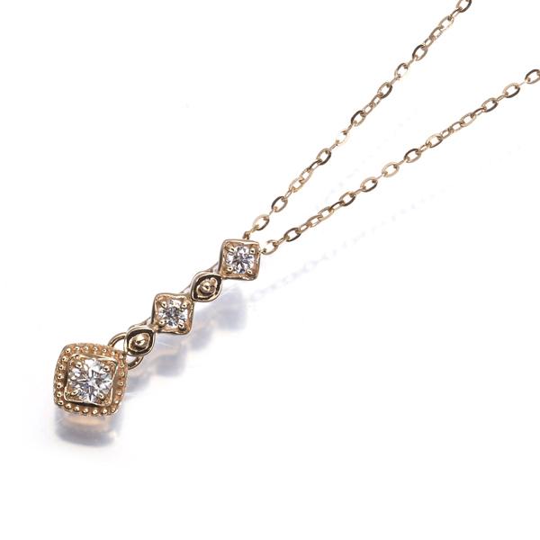 フェスタリア ネックレス ダイヤ ダイヤモンド 0.07ct ミルグレイン 