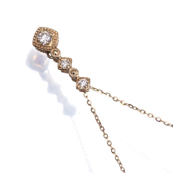 フェスタリア ネックレス ダイヤ ダイヤモンド 0.07ct ミルグレイン 