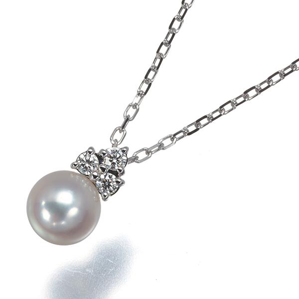 MIKIMOTO（ミキモト） ネックレス パール 真珠 7.0mm ダイヤ