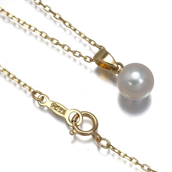 MIKIMOTO（ミキモト） ネックレス パール 真珠 6.8mm 一粒 K18YG BLJ 