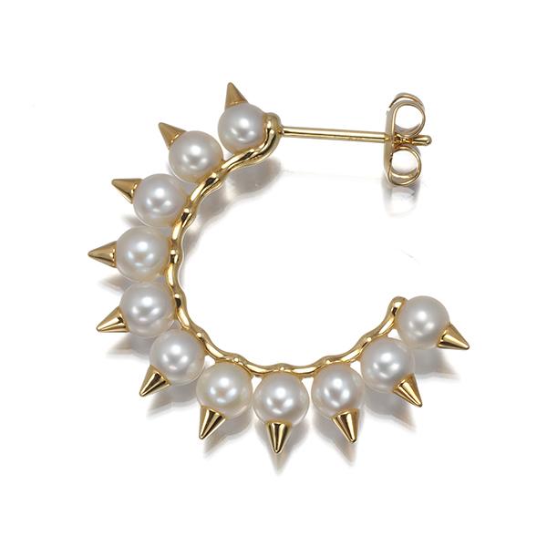 美品　タサキ　TASAKI パール付きカフリンクス　アクセサリー　シルバー　小物 TASAKI/タサキ】 カフリンクス パール マベ真珠 カフス シルバー 8.8g