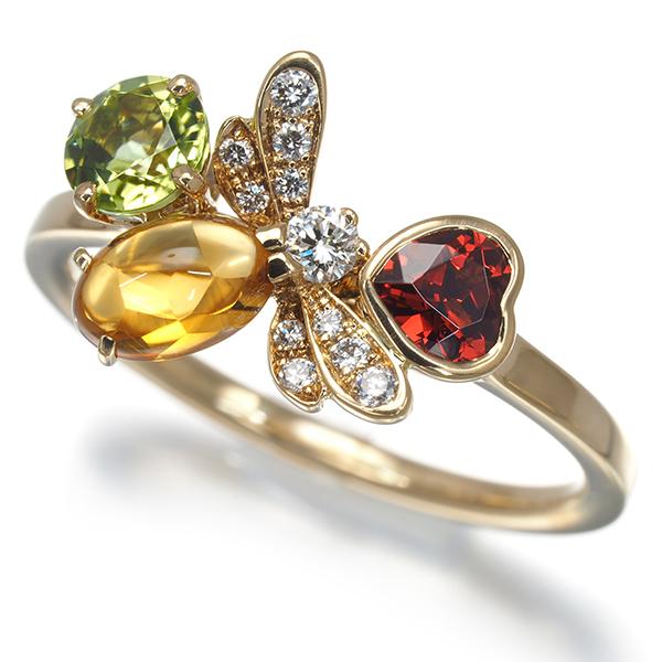 CHAUMET（ショーメ） リング ダイヤ ダイヤモンド ペリドット シトリン