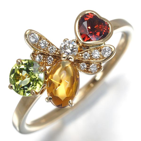 CHAUMET（ショーメ） リング ダイヤ ダイヤモンド ペリドット シトリン