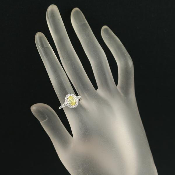 ティファニー リング イエロー ダイヤ ダイヤモンド 0.92ct ソレスト ダブルハロー 11号 Pt950/K18YG 箱 指輪 BLJ_4