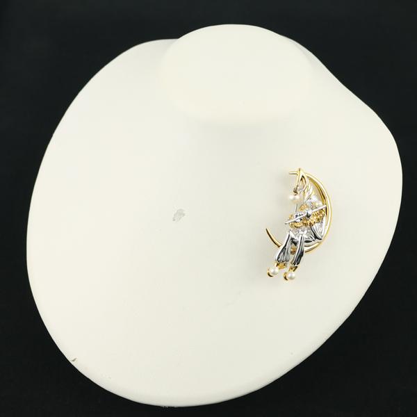 MIKIMOTO（ミキモト） ブローチ パール 真珠 3.2-6.0mm ピエロ
