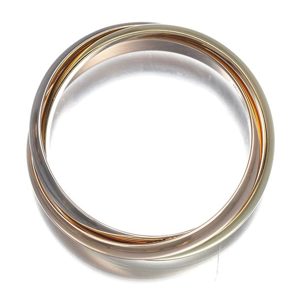 値下げ不可【新品仕上げ】カルティエ　トリニティリングSM #51 Cartier（カルティエ） トリニティ リング スリーカラー SM 51号 K18YG