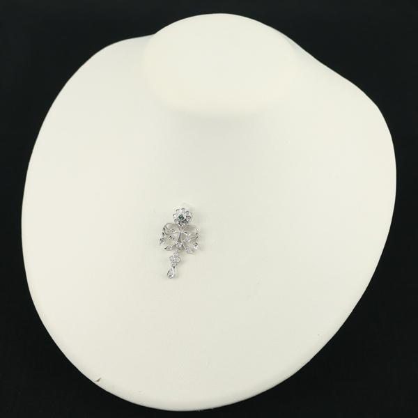 アレキサンドライト ダイヤ ダイヤモンド 0.34ct フラワー ミルグレイン ペンダントトップ K18WG GENJ |  | 04