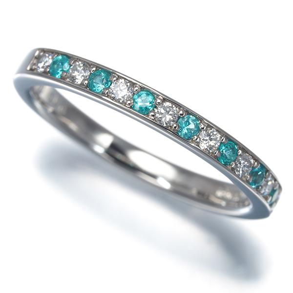 パライバトルマリン 0.10ct ダイヤ ダイヤモンド 0.11ct ハーフ 