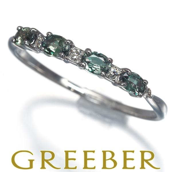QVC リング アレキサンドライト 0.40ct ダイヤ ダイヤモンド 0.04ct 18号 Pt950 保証書 指輪 BLJ/GENJ | 