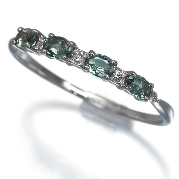 QVC リング アレキサンドライト 0.40ct ダイヤ ダイヤモンド 0.04ct 18号 Pt950 保証書 指輪 BLJ/GENJ |  | 08