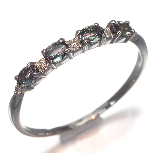 QVC リング アレキサンドライト 0.40ct ダイヤ ダイヤモンド 0.04ct 18号 Pt950 保証書 指輪 BLJ/GENJ |  | 03