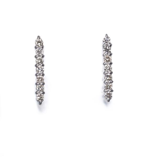 ダイヤ ダイヤモンド 0.10ct/0.10ct 7P ピアス K18WG GENJ 大幅値下げ